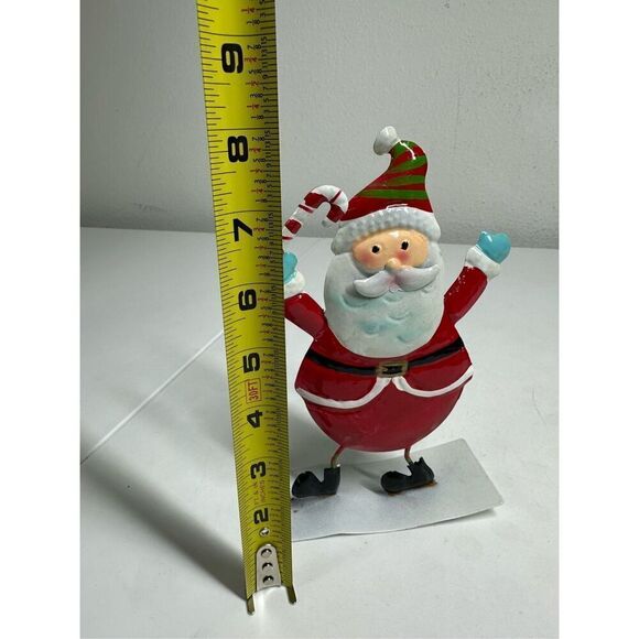Rare Christmas Metal Character Festive Ornaments Santa - Picture 2 of 4